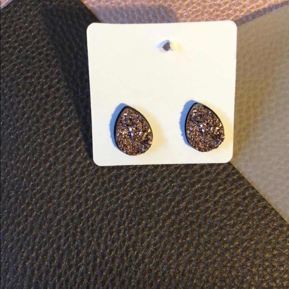 Handmade druzy studs